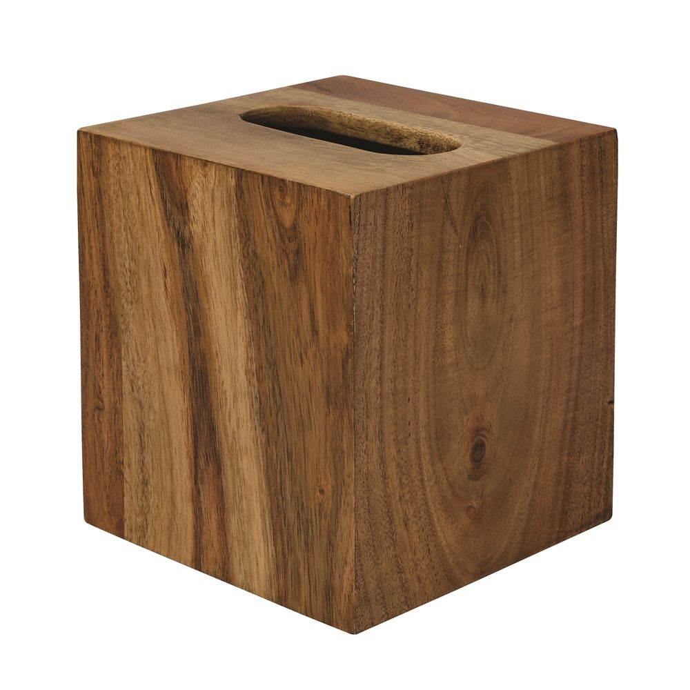 Ahala Wood Collection Boutique Tissue Box Cover, Natural